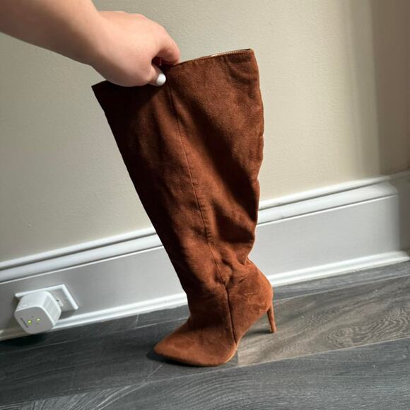 Tan and brown suede knee - Picture 5 of 6